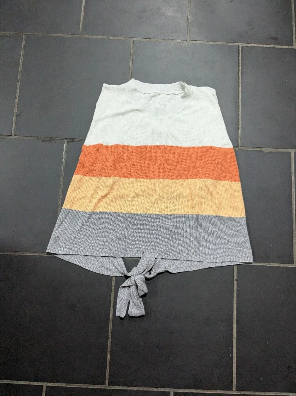 colorblock knit sleeveless top